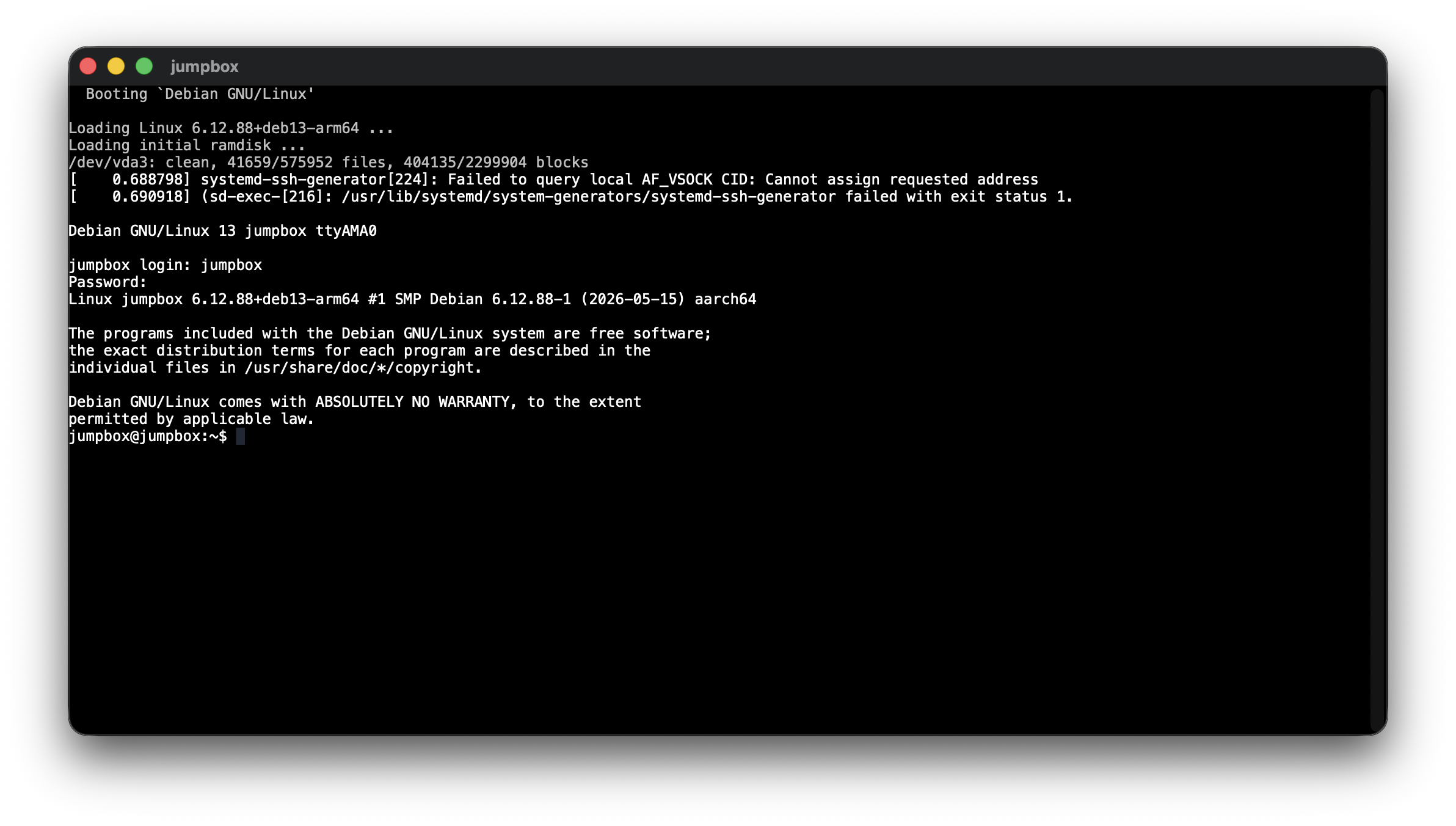 setup-utm-debian